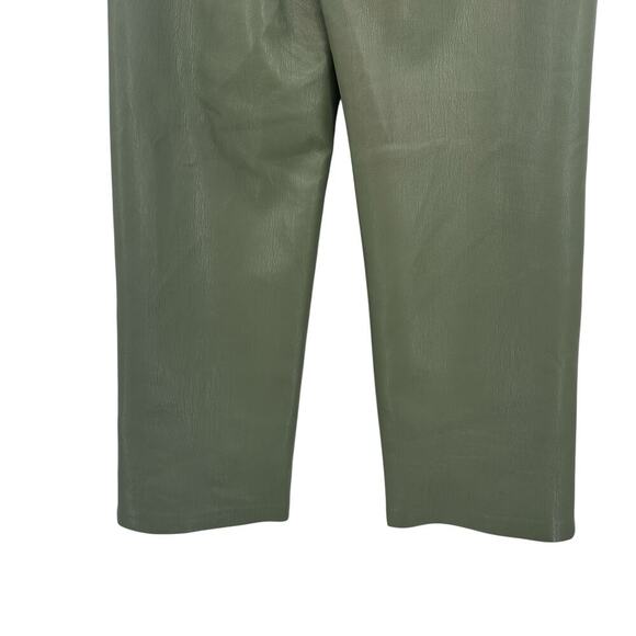 Aritzia‎ Wilfred The Melina Pants Vegan Leather Cropped Sage Green Size 00 - Picture 5 of 10